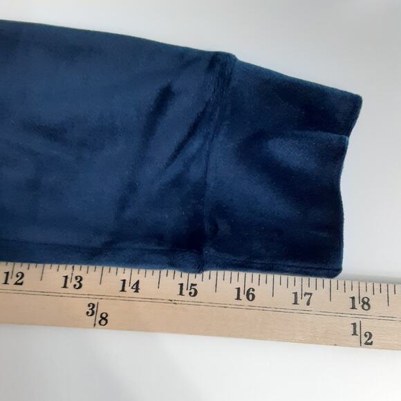 Juicy Couture Velour Track Jacket Y2K Rhinestone Bling Full Zip Hoodie Blue M - Picture 14 of 14